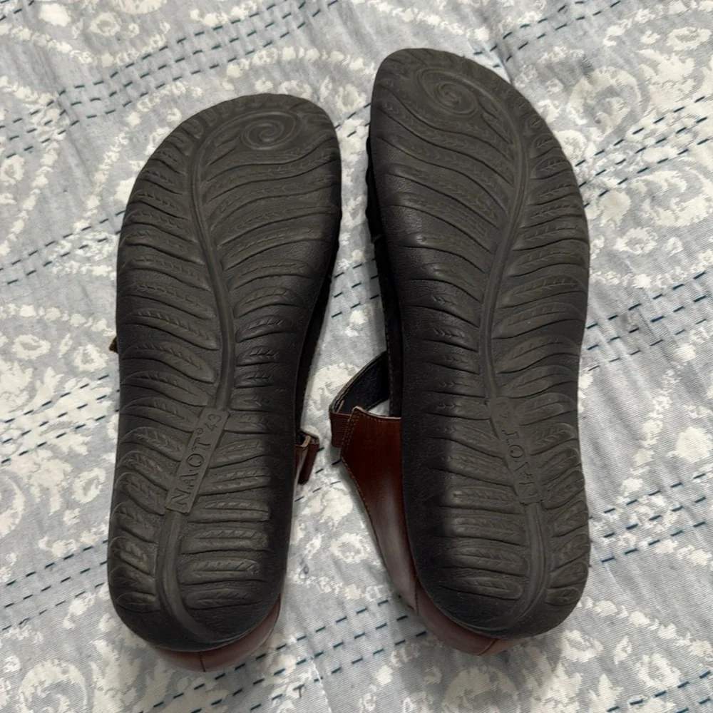Naot Black and Brown Sandals with Cushioned Footbed - Picture 5 of 7
